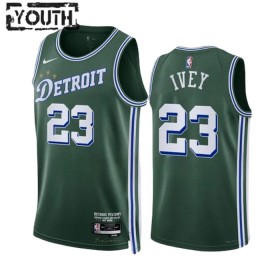 NBA Detroit Pistons Trikot Jaden Ivey 23 Nike 2022-23 City Edition Grün Swingman - Kinder